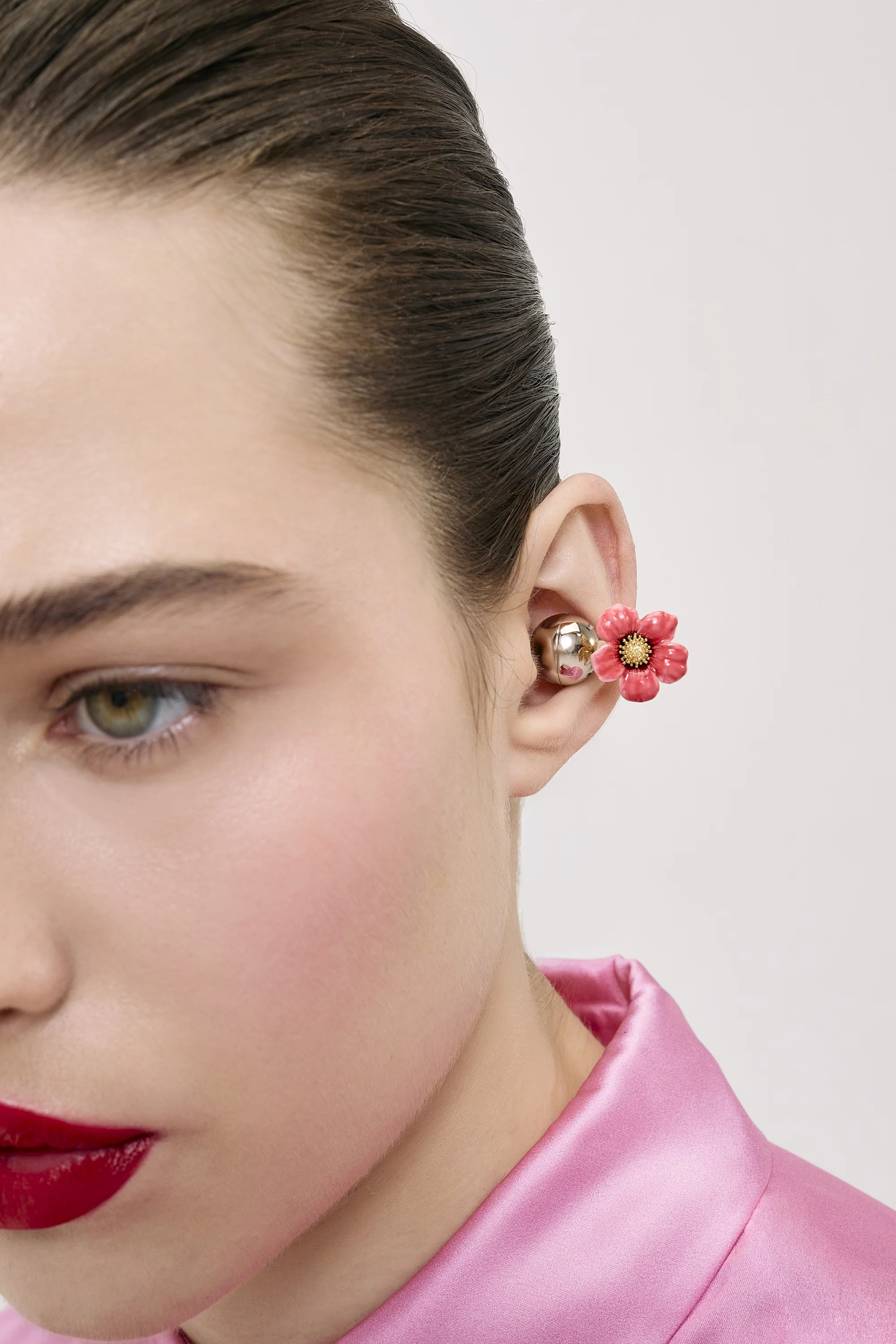 Bijoux Anémone Rouge pour écouteurs HUAWEI FreeClip 2 - Image 2