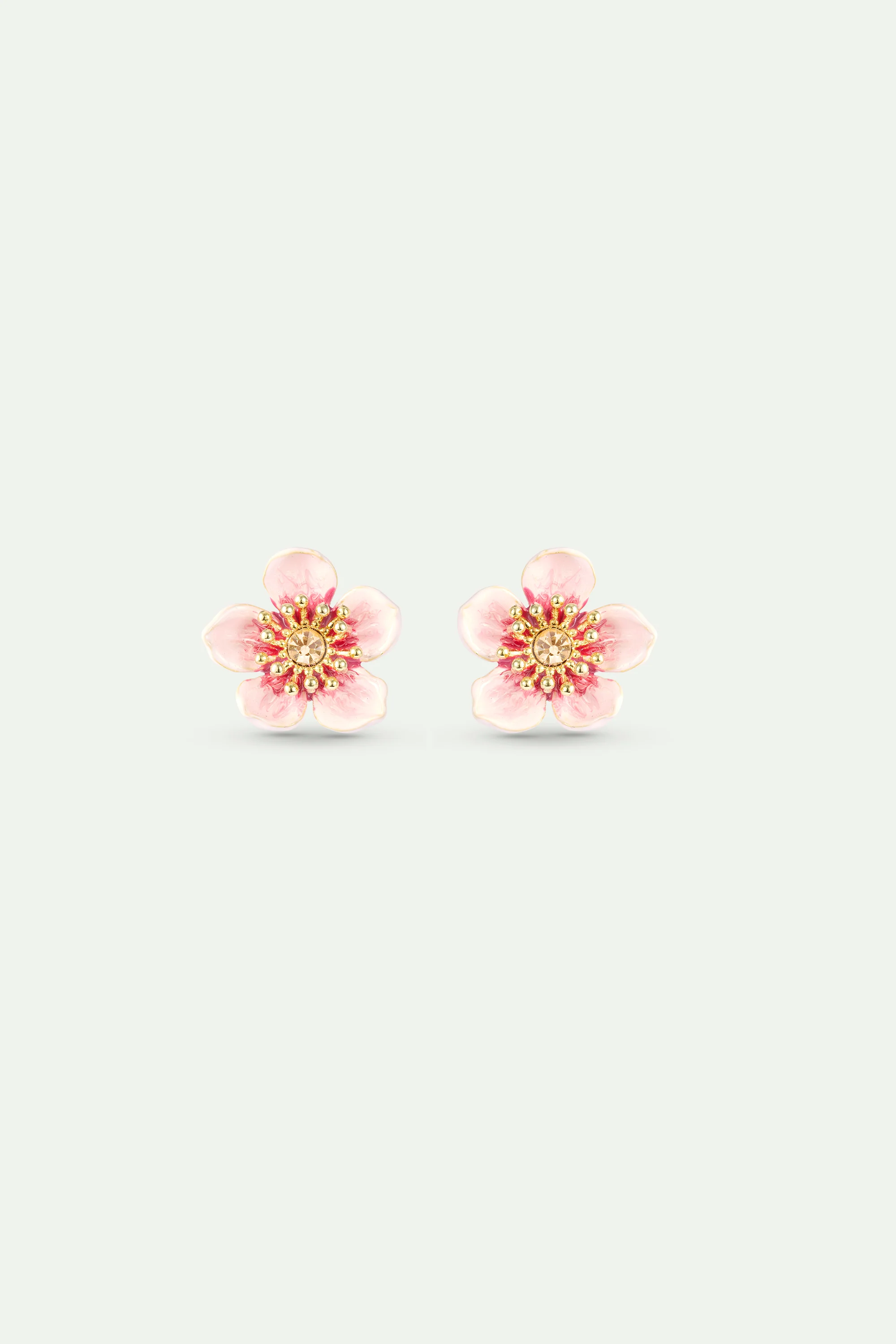 Boucles d'oreilles fleur de cerisier rose