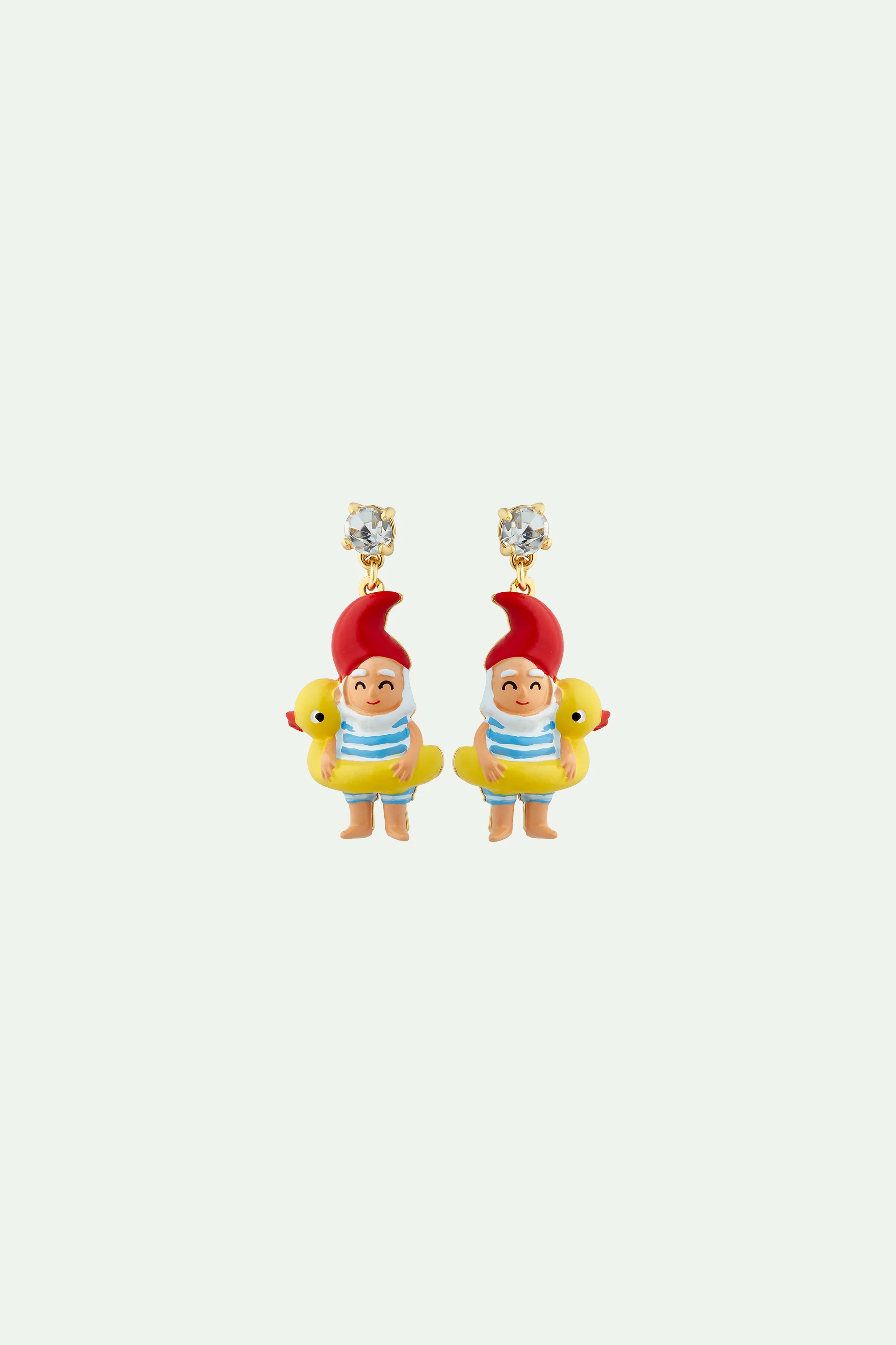 Boucles d'oreilles nain de jardin et bouée canard