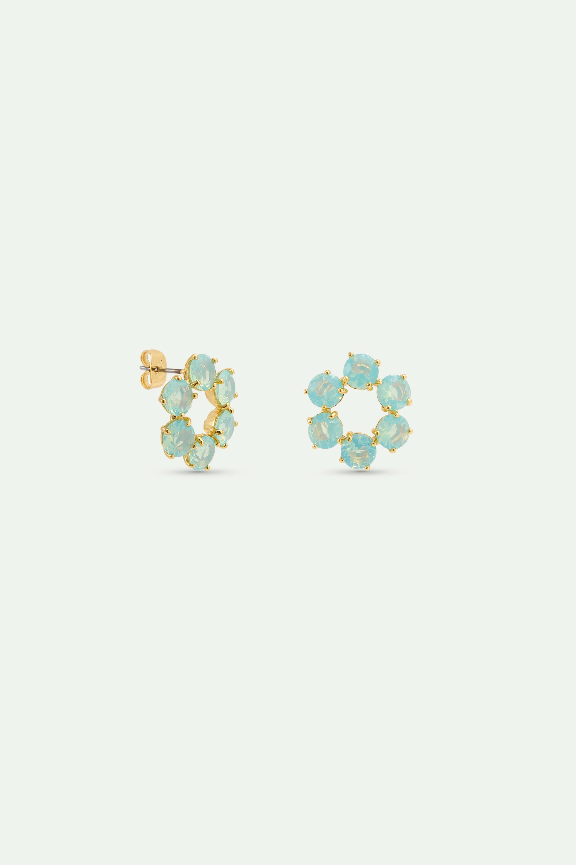 Boucles d'oreilles six pierres Bleu Glacier - Image 2