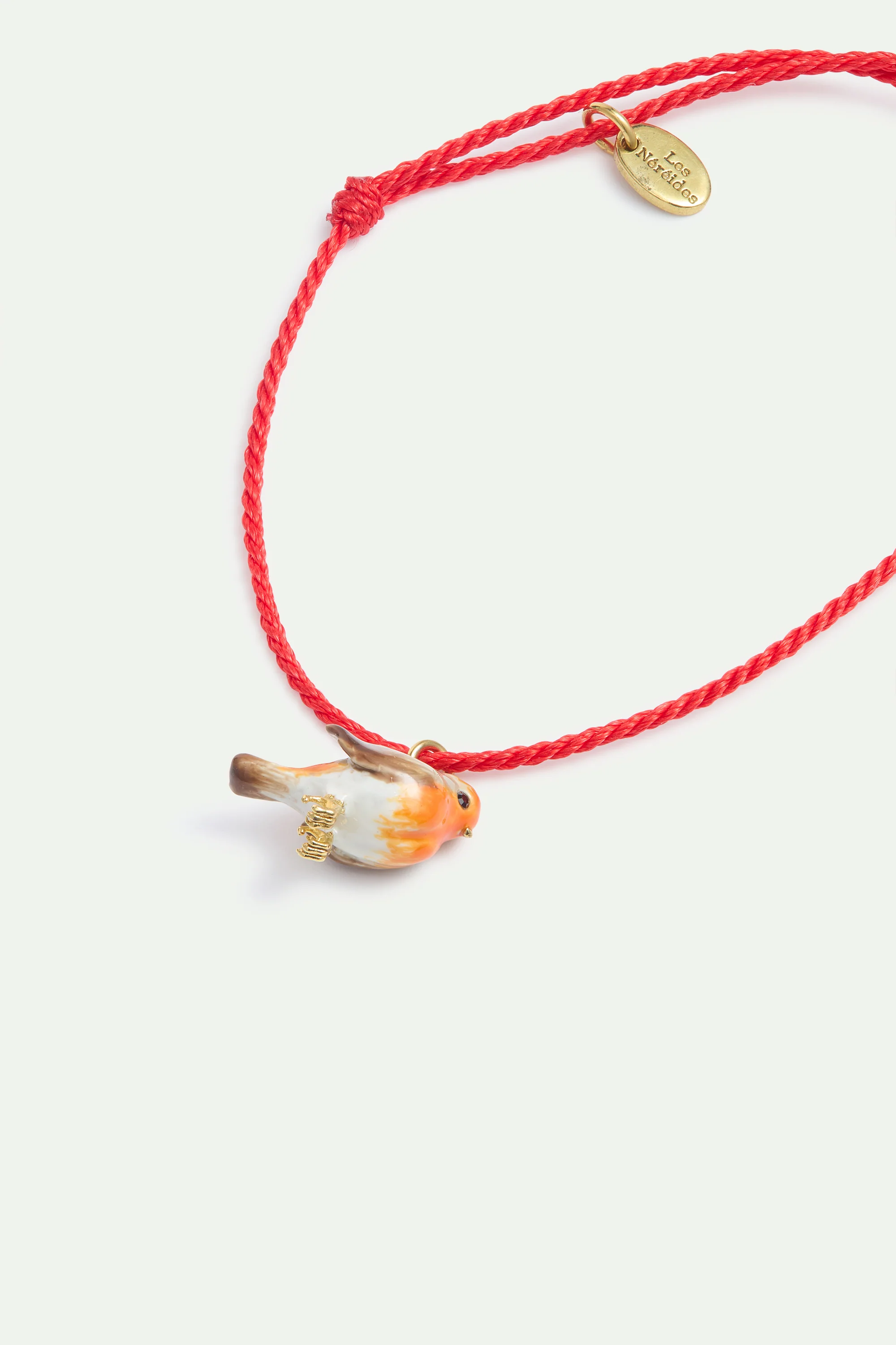Bracelet corde rose rouge-gorge - Image 2