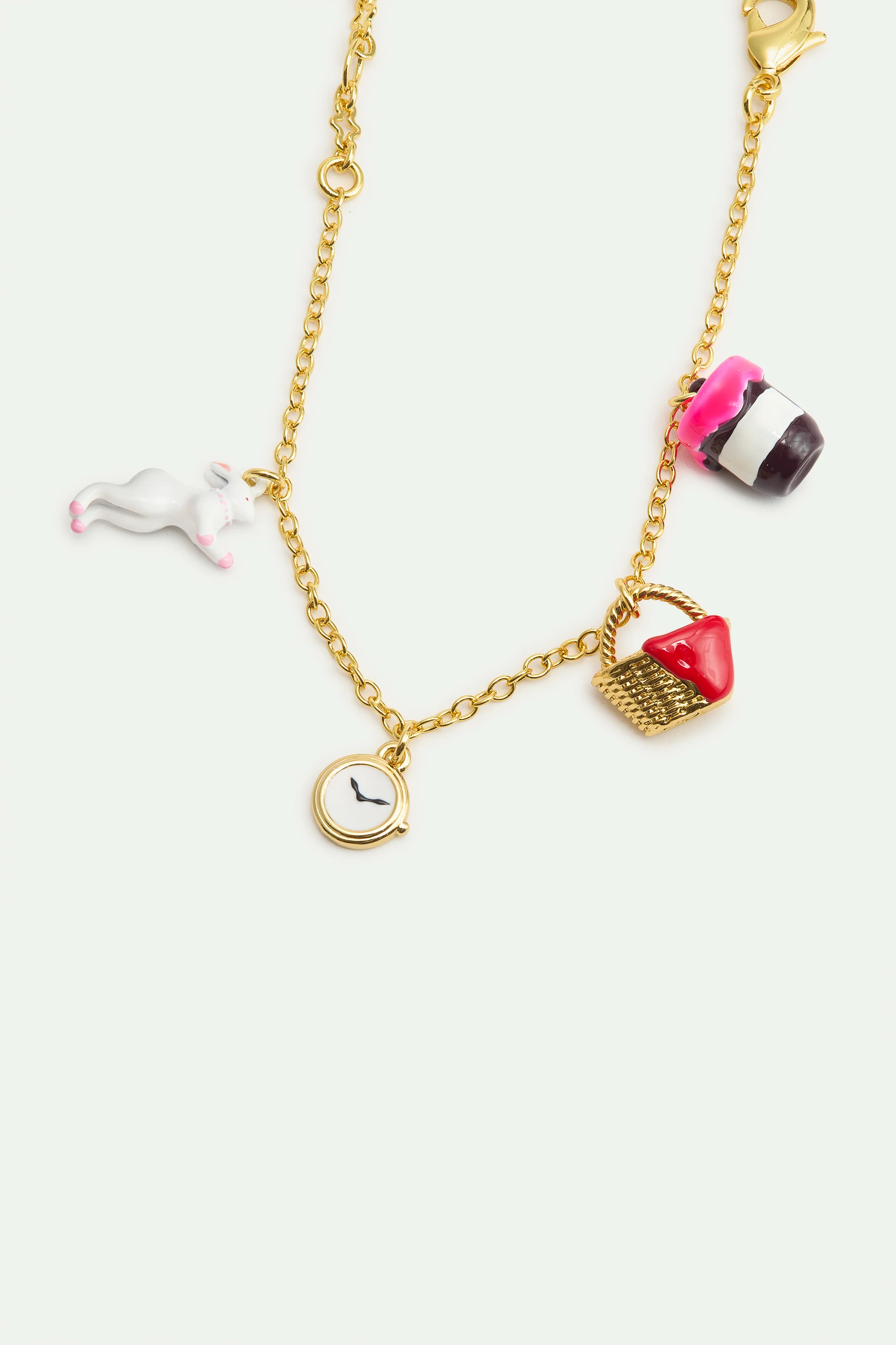 Bracelet lapin d'Alice et panier du Chaperon Rouge - Image 3