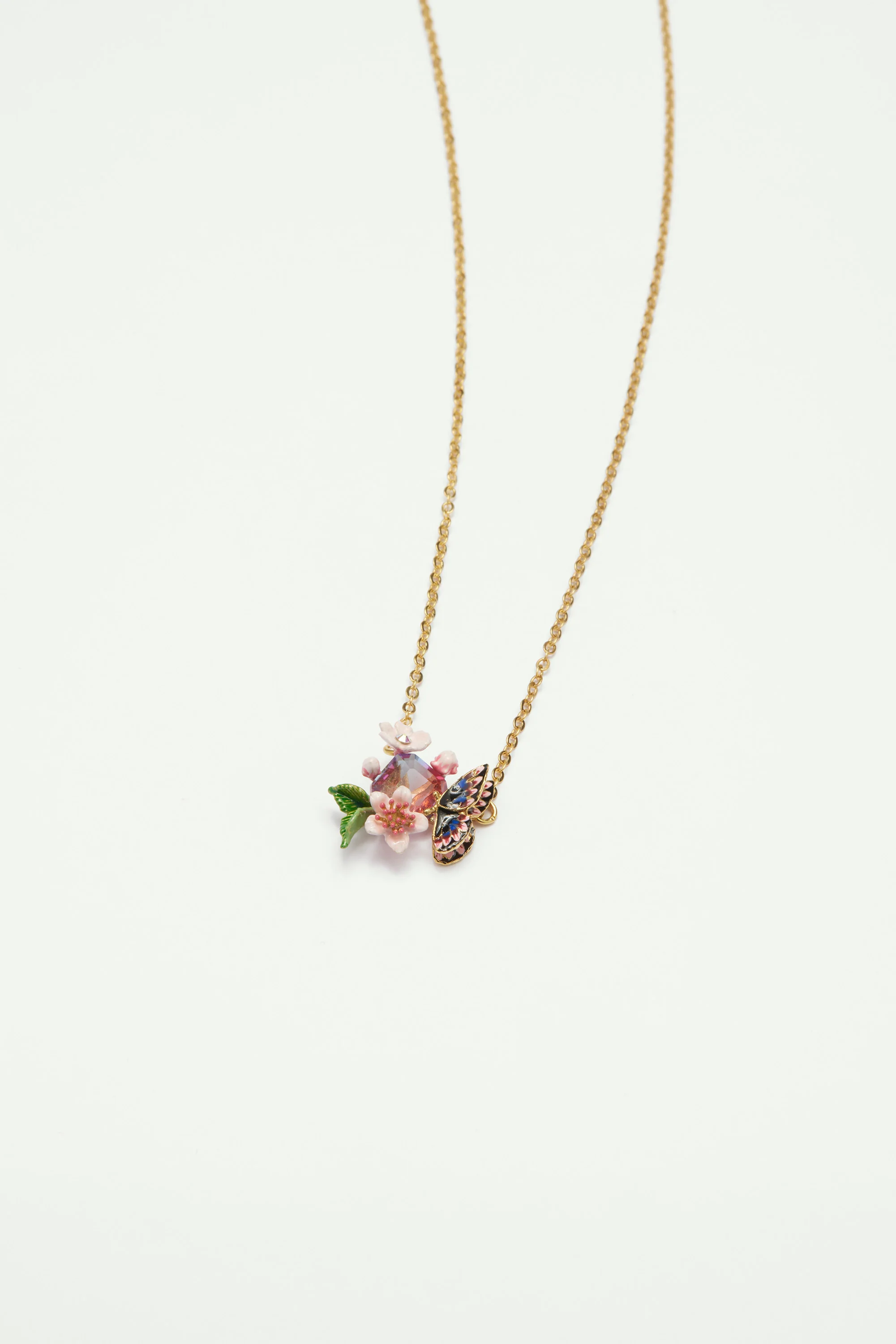 Collier papillon du japon et fleurs de cerisier - Image 2