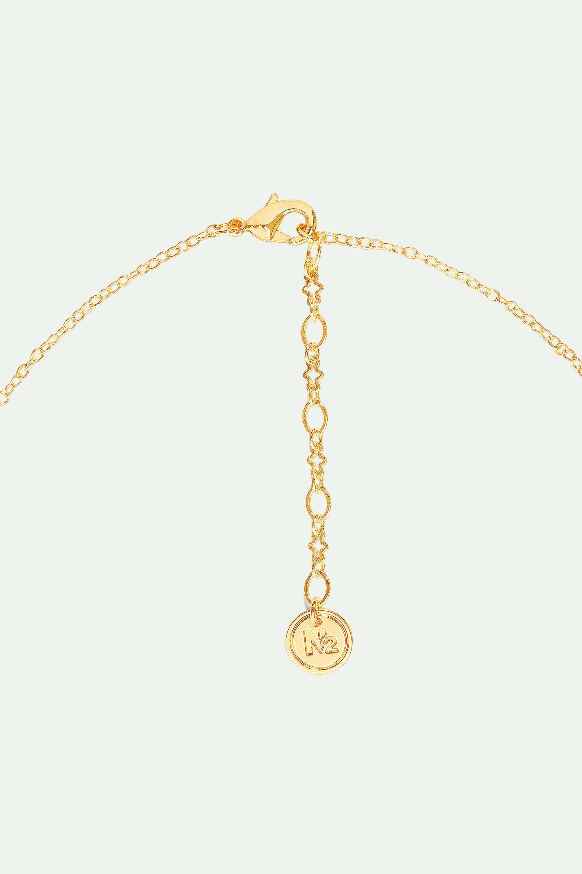 Collier pendentif le grand méchant loup doré et le petit chaperon rouge - Image 4