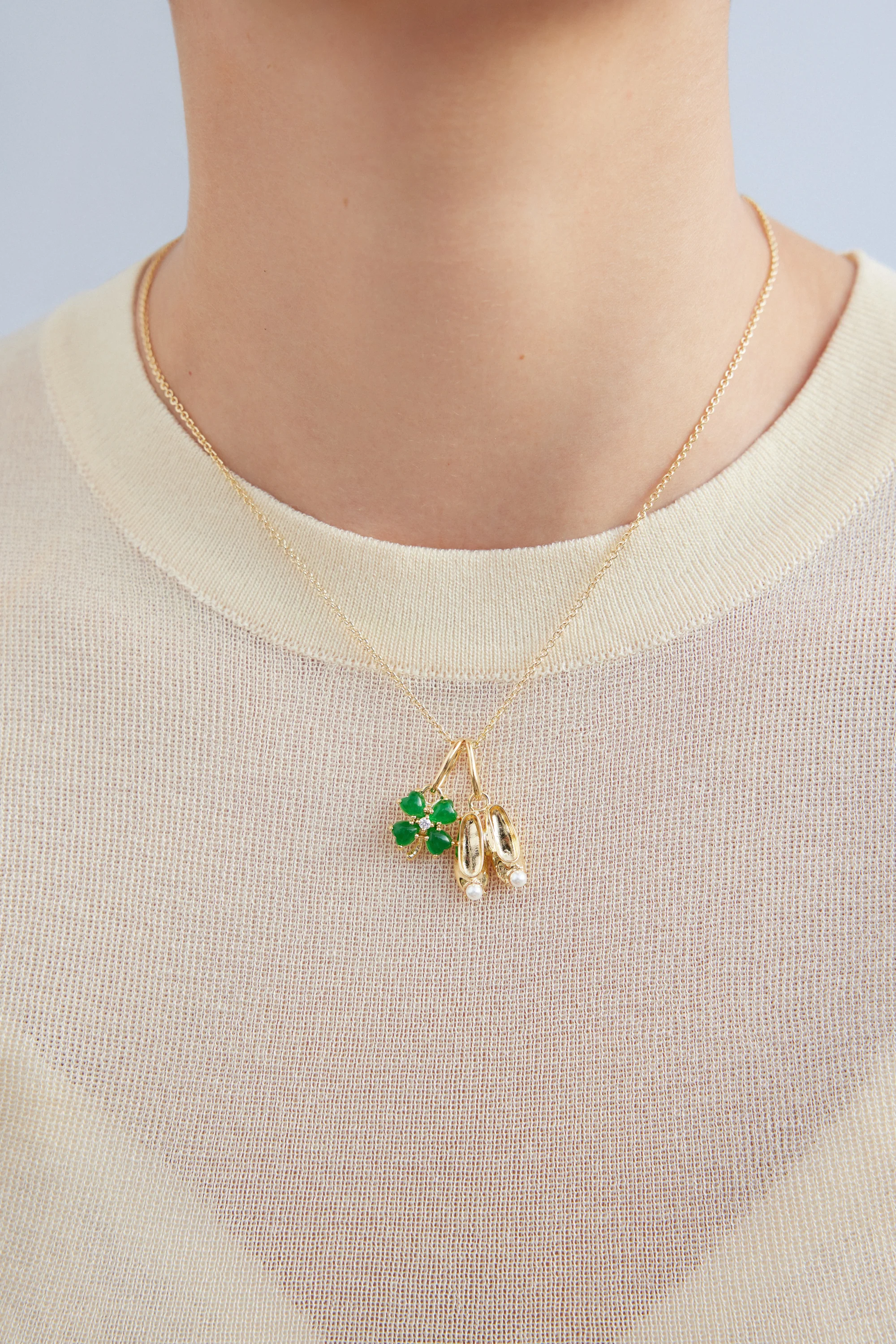 Pendentif Chausson de danse doré, Confiance et Dévouement - Image 3