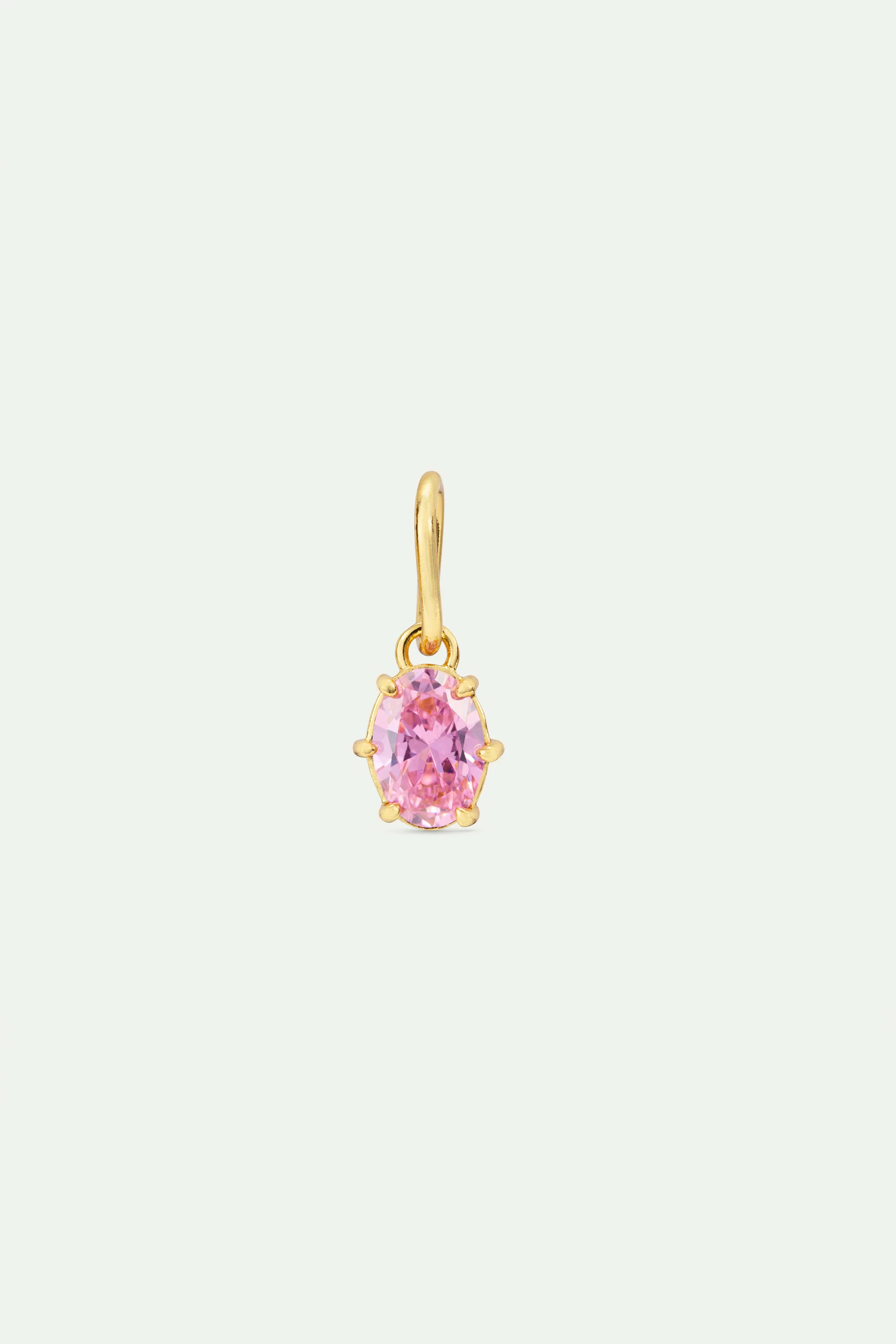 Pendentif pierre Rose Poudré, Bienfaisance et Émotivité - Octobre