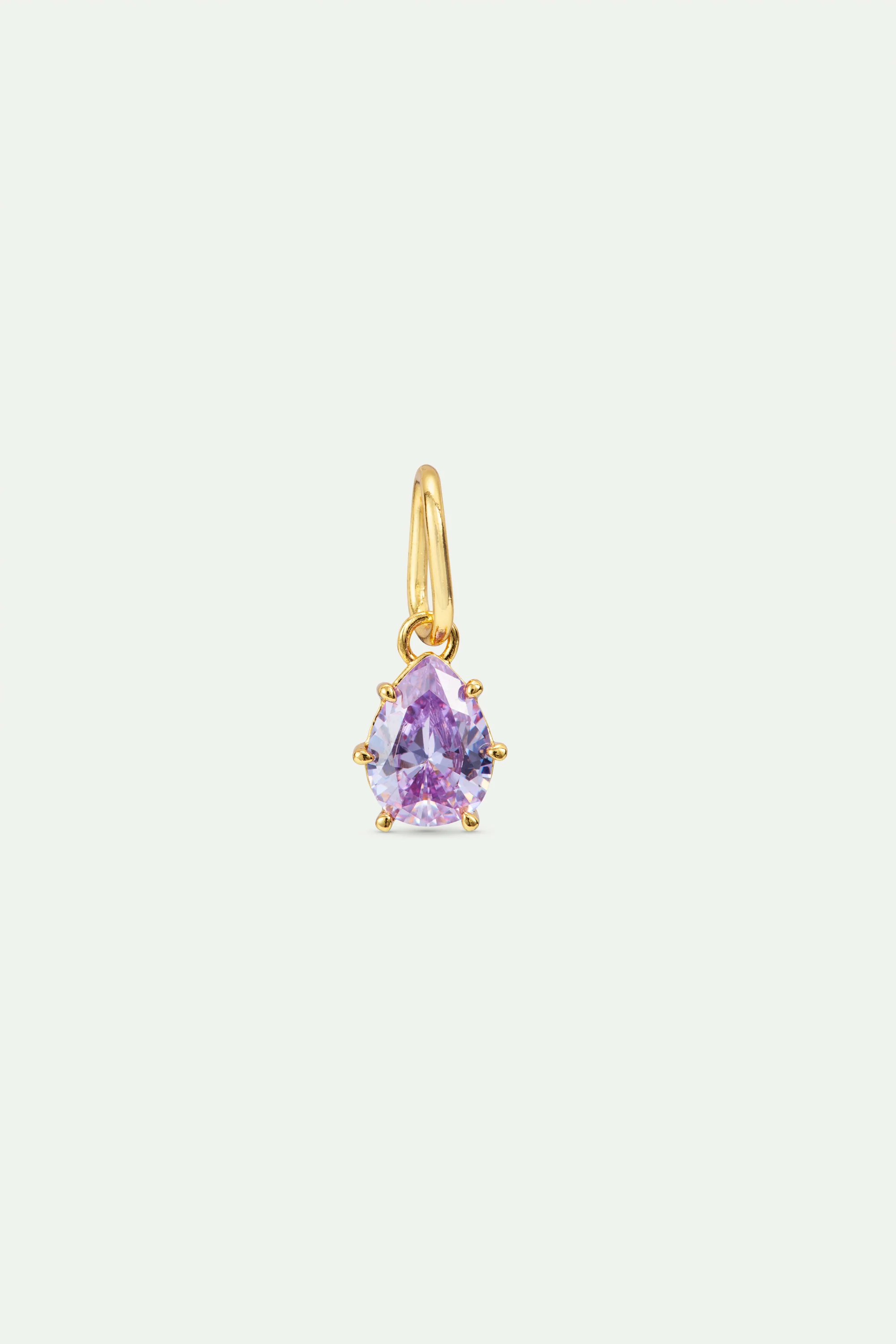 Pendentif pierre Violet Lavande, Sérénité et Désinvolture - Juillet